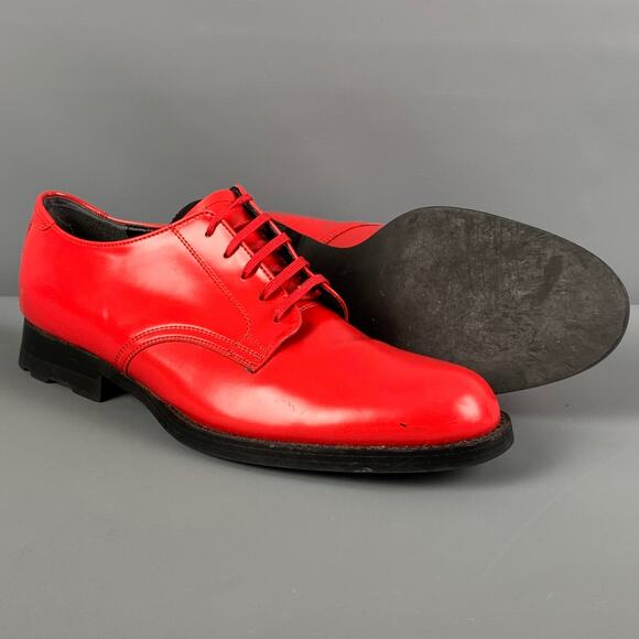COMME des GARCONS Size 7 Red Leather Lace Up Shoes main image 5